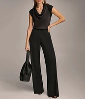 Donna Karan Flat Front Wide Leg Pants