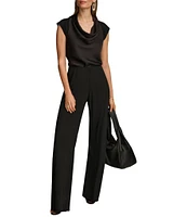 Donna Karan Flat Front Wide Leg Pants
