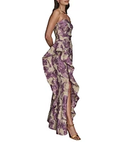 Donna Karan Floral Brocade Strapless Dress