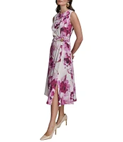 Donna Karan Floral Midi Dress