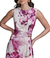 Donna Karan Floral Midi Dress