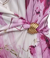 Donna Karan Floral Midi Dress