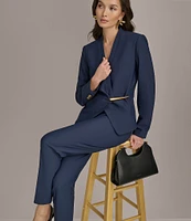 Donna Karan High-Rise Slim Leg Ankle Length Pant