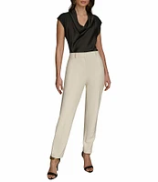 Donna Karan High-Rise Slim Leg Ankle Length Pant