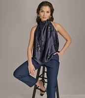 Donna Karan High Rise Straight Leg Gold Hardware Ankle Pant