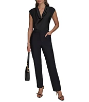 Donna Karan High Rise Straight Leg Pant