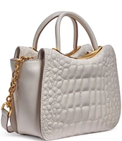 Donna Karan Jericho Leather Quilted Crossbody Tote Bag