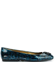 Donna Karan Kylee Ocelot Print Patent Ballet Flats