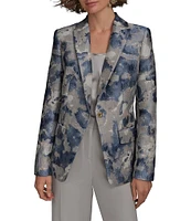 Donna Karan Lapel Collar Long Sleeve Blazer