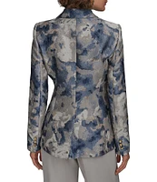 Donna Karan Lapel Collar Long Sleeve Blazer