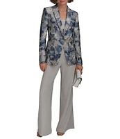 Donna Karan Lapel Collar Long Sleeve Blazer