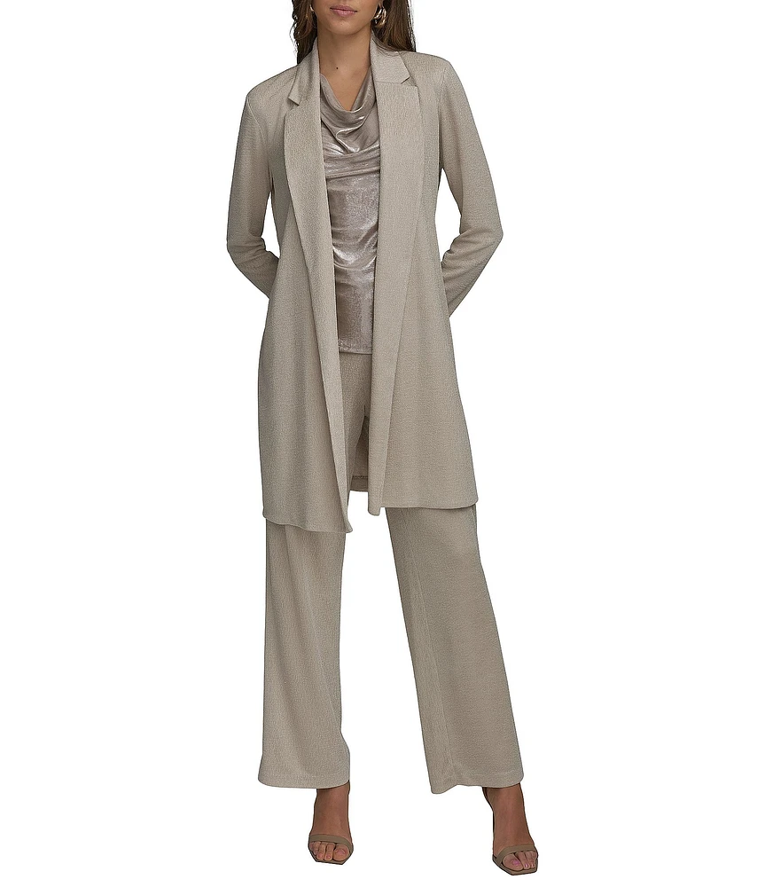 Donna Karan Long Sleeve Belted Knit Jacket