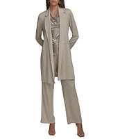 Donna Karan Long Sleeve Belted Knit Jacket