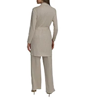 Donna Karan Long Sleeve Belted Knit Jacket