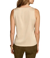 Donna Karan Mix Media Scoop Neck Layering Cami Top