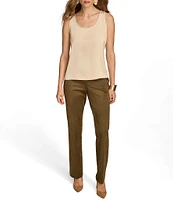 Donna Karan Mix Media Scoop Neck Layering Cami Top