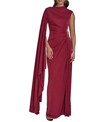 Donna Karan Mock Neck Knit Sheath Dress