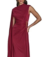Donna Karan Mock Neck Knit Sheath Dress