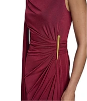 Donna Karan Mock Neck Knit Sheath Dress