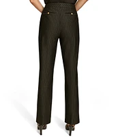 Donna Karan Novelty Pin Stripe High Rise Bootcut Pant