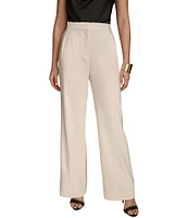 Donna Karan Pleated High Rise Wide Leg Pant