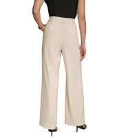 Donna Karan Pleated High Rise Wide Leg Pant