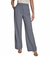 Donna Karan Pleated High Rise Wide Leg Pant