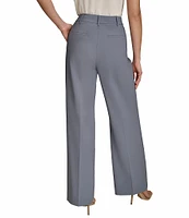 Donna Karan Pleated High Rise Wide Leg Pant