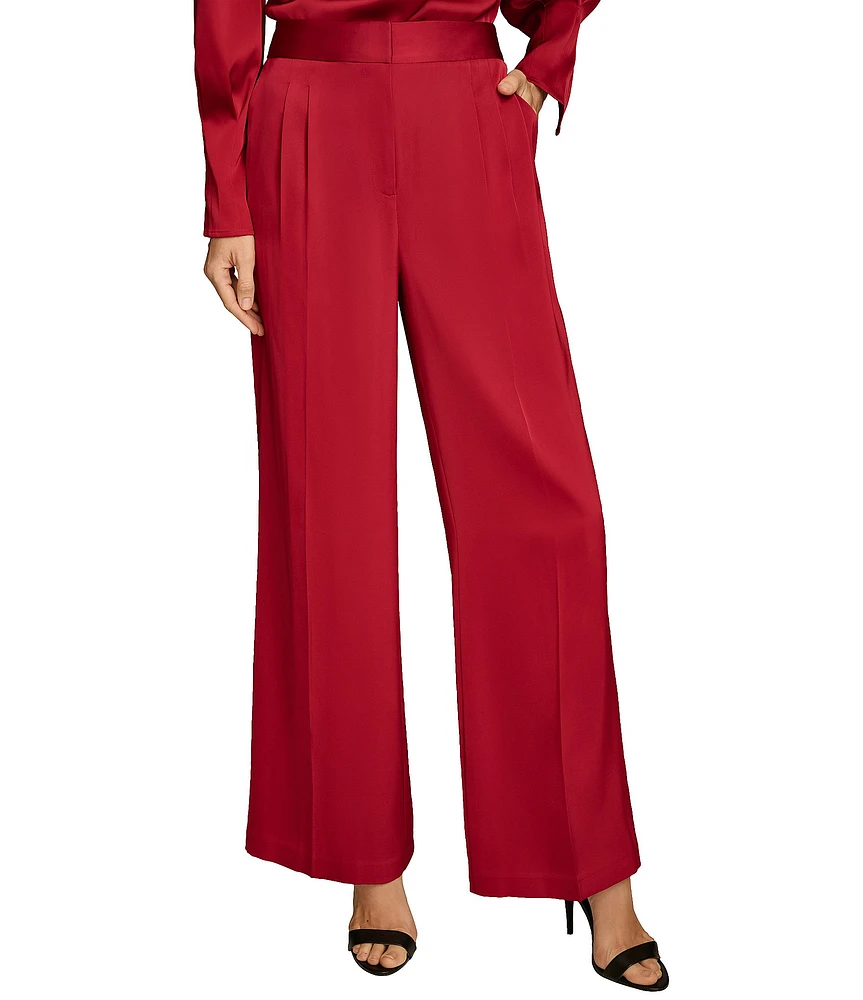 Donna Karan Pleated Wide Leg Pant