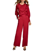 Donna Karan Pleated Wide Leg Pant