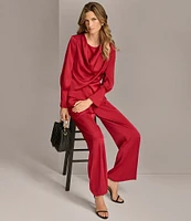 Donna Karan Pleated Wide Leg Pant