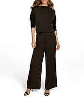 Donna Karan Pleated Wide Leg Pant