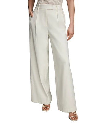Donna Karan Pleated Wide Leg Pants