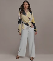Donna Karan Pleated Wide Leg Pants