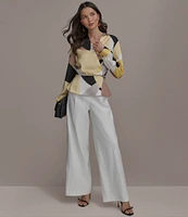 Donna Karan Pleated Wide Leg Pants