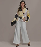 Donna Karan Pleated Wide Leg Pants