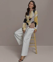 Donna Karan Pleated Wide Leg Pants