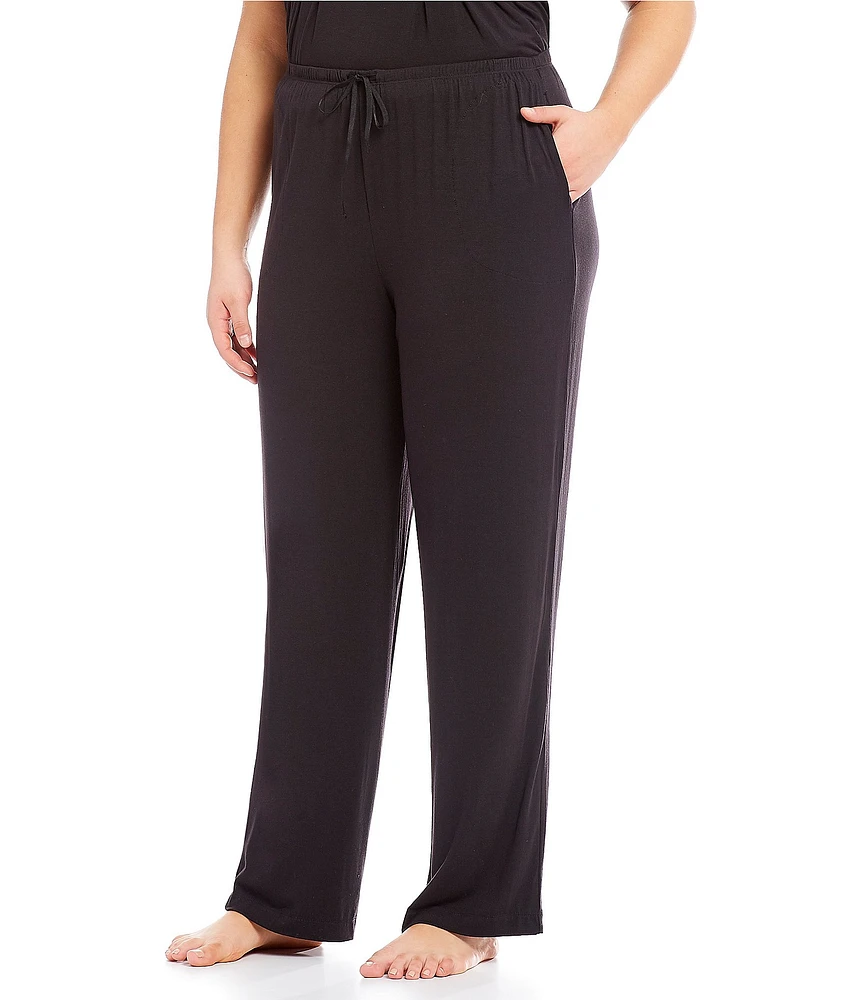 Donna Karan Plus Size Jersey Knit Sleep Pant