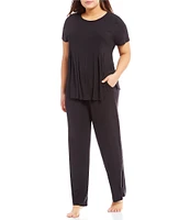 Donna Karan Plus Size Jersey Knit Sleep Pant