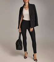 Donna Karan Ponte Mid Rise Pull-On Ankle Pant