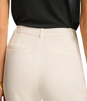 Donna Karan Ponte Pleated Slim Leg Faux Pocket Pants