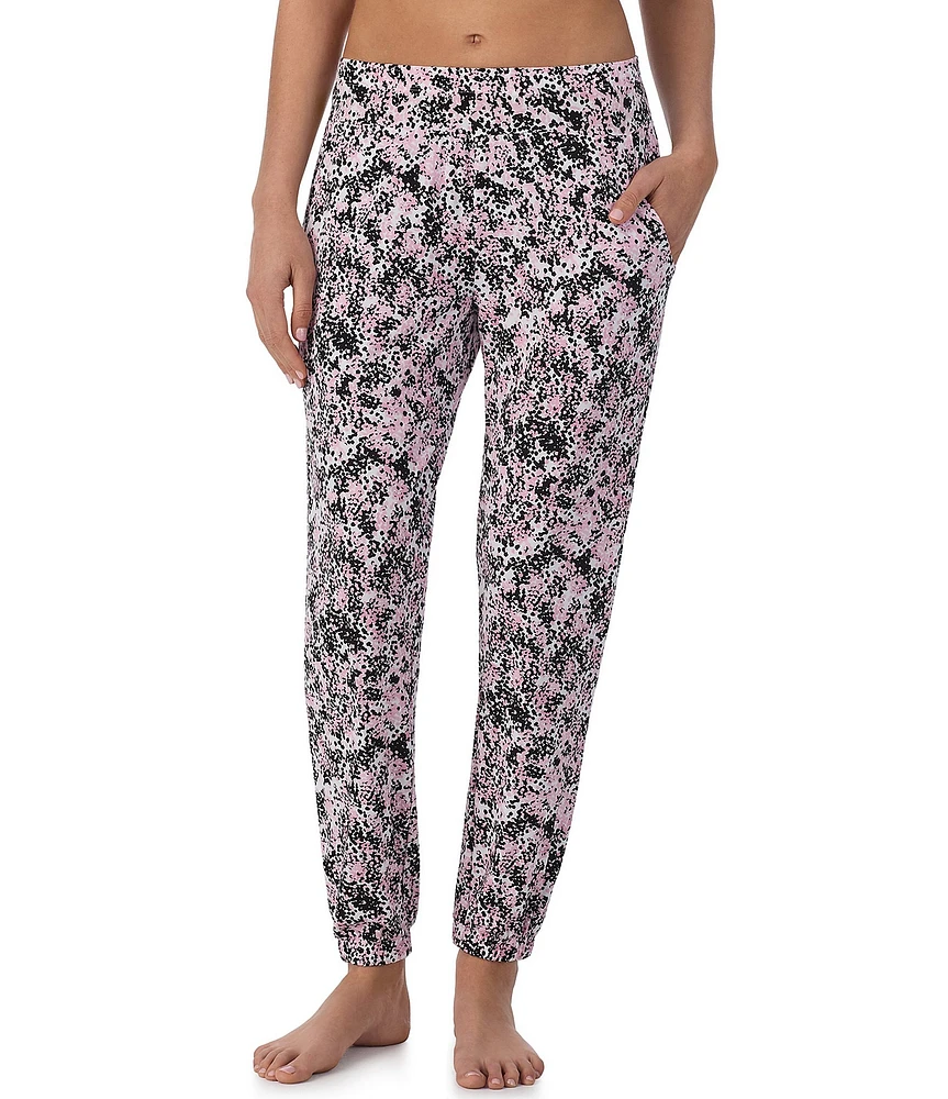 Donna Karan Printed Jersey Knit Jogger Lounge Pants