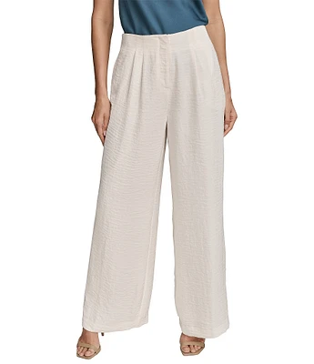 Donna Karan Ripple Pleat Front Wide Leg Pants