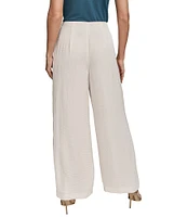 Donna Karan Ripple Pleat Front Wide Leg Pants