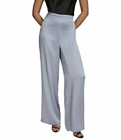 Donna Karan Satin High-Rise Wide Leg Pant