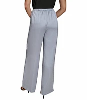 Donna Karan Satin High-Rise Wide Leg Pant