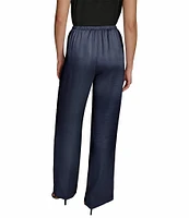 Donna Karan Satin High-Rise Wide Leg Pant