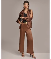 Donna Karan Satin Wide Leg Pants