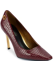 Donna Karan Savita High Crocodile Embossed Pumps