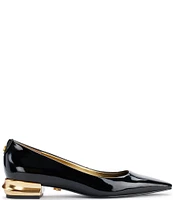 Donna Karan Savita Patent Leather Block Heel Pumps